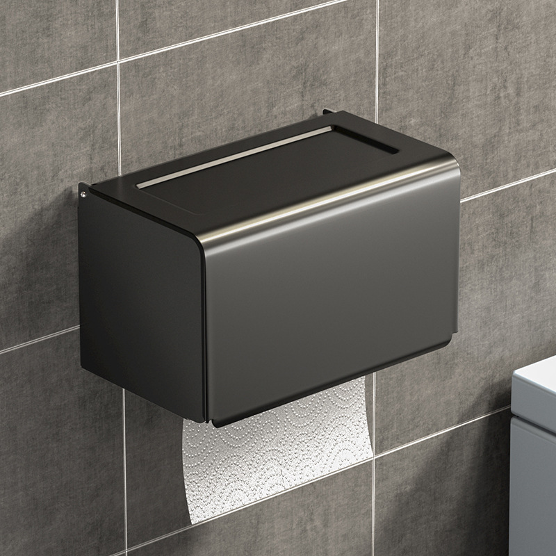 Sanitary paper towel rack free punching toilet rolling paper shelf…