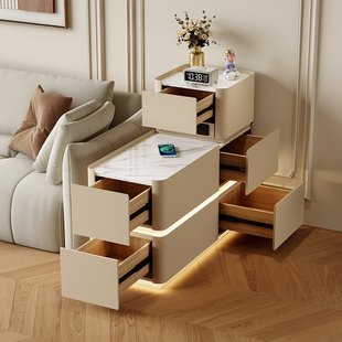 Sofa Side Cabinet Living Room Home Side Table 2025 New Light Luxury Removable Storage Cabinet Side Table Against the Wall