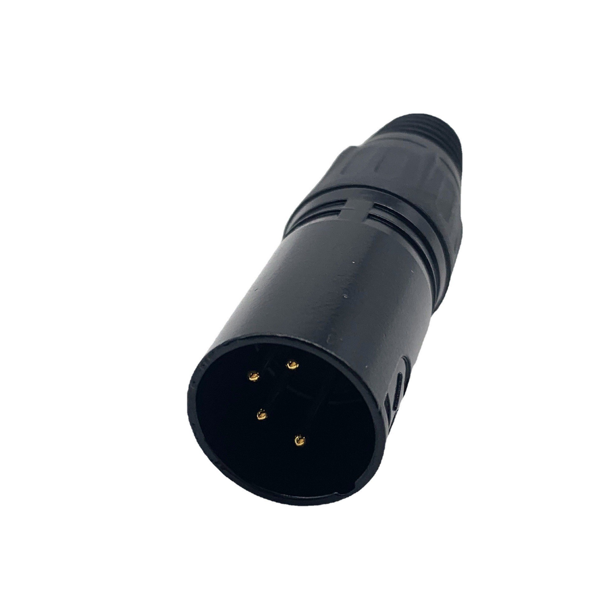 瑞士卡侬头4芯公头PIN针镀金适用麦克风音响调音台音频卡侬插头