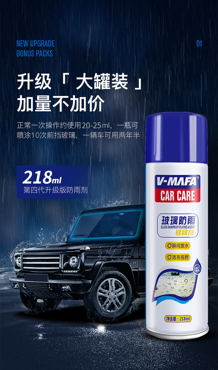 Anti-Fog Agent, Rain Repellent, Rearview Mirror Anti-Rain Film, Defogger, Windshield Waterproofing Agent, Anti-Fog Spray, Automotive Supplies