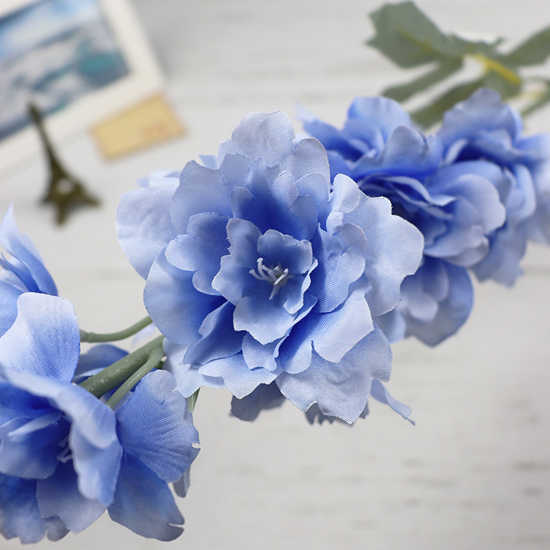 Lifelike floral arrangement: Large Delphinium, Hyacinth, Violet, European-style Silk Flowers, Artificial Blooms—Perfect for Floor-Standing Wedding Decor, Celebrations, and Photography Props