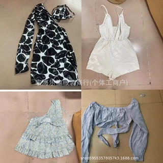 欧美亚马逊女装杂款时尚性感连衣裙女夏跨境东南亚便宜服装热销