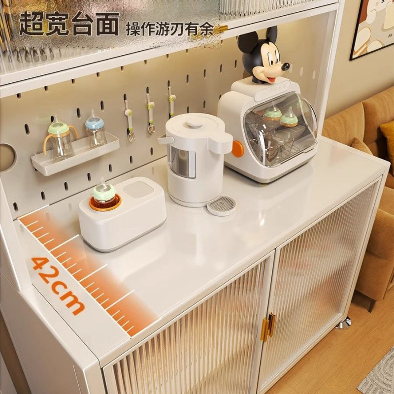 Cocina hogar leche en polvo para bebés mesa de alimentación armario de almacenamiento para artículos para bebés estante de almacenamiento de tierra armario de gran capacidad