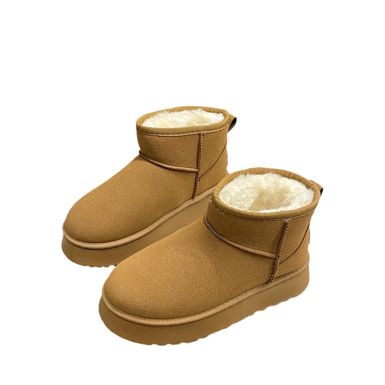 Winter boots platform, warm footwear, plus size