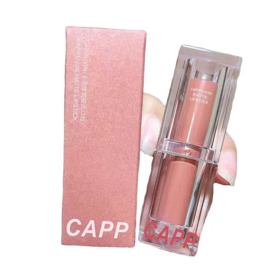 Матовая помада (Card Bubin ViniCappuvini) CP105-стиль, 3,5 г, прозрачная акриловая туба
