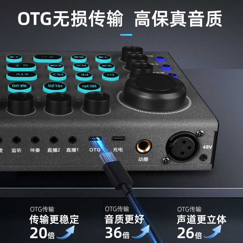 新型A3生中継サウンドカード設備ディザトーン速手k歌音響無線マイク携帯電話パソコン共通|undefined