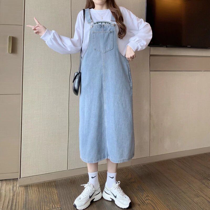Denim suspender skirt women's preppy style age-reducing skirt Autumn 2023 new slimming small sling dress Denim suspender skirt women's preppy style age-reducing skirt Autumn 2023 new slimming small sling dress