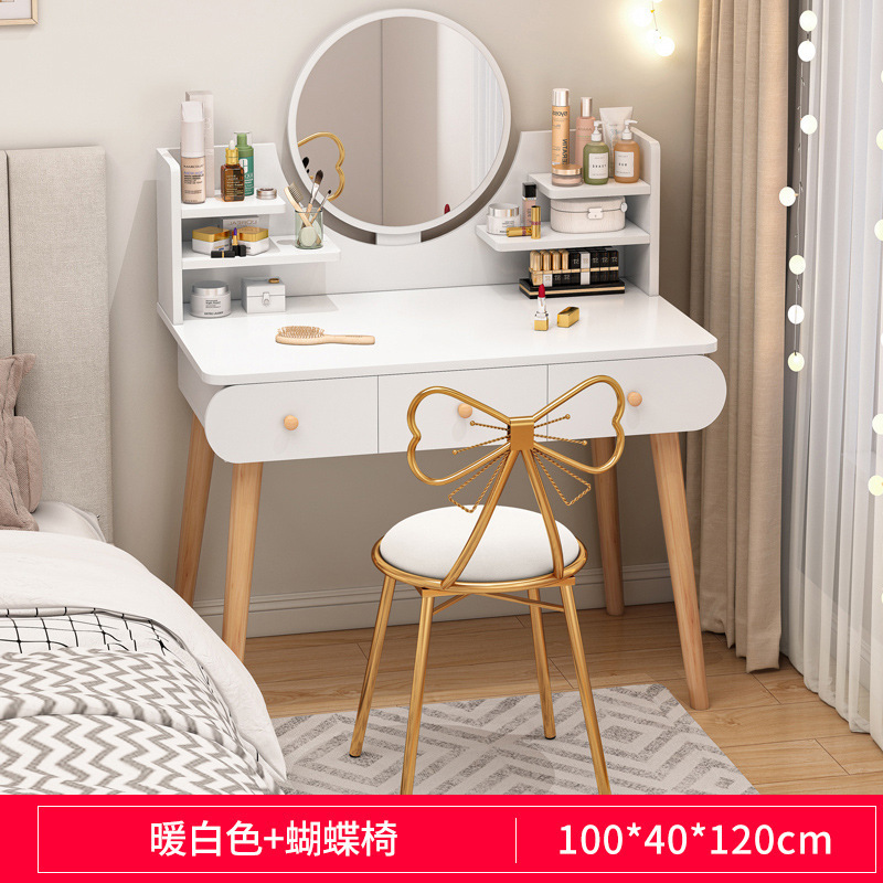 Internet celebridad tocador dormitorio nórdico pequeño apartamento gabinete de almacenamiento integrado moderno simple tocador simple mesa de maquillaje image 12