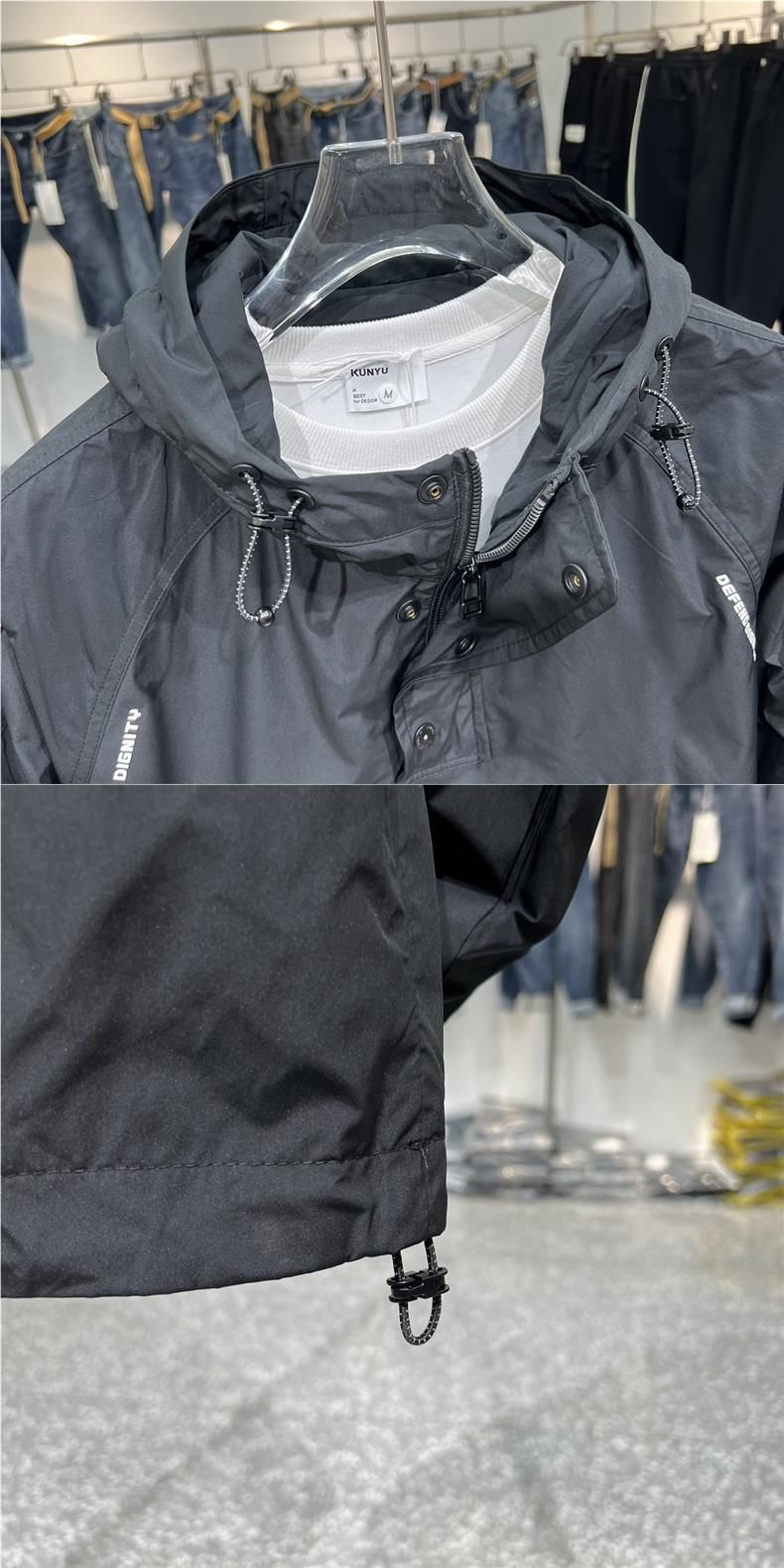 1. Frühjahrskollektion: Neue Herren-Arbeitsjacke, große Kapuzenjacke mit Reißverschlusstasche, Pullover, Windbreaker, lässiger, lockerer Mantel, trendig_voghion.com