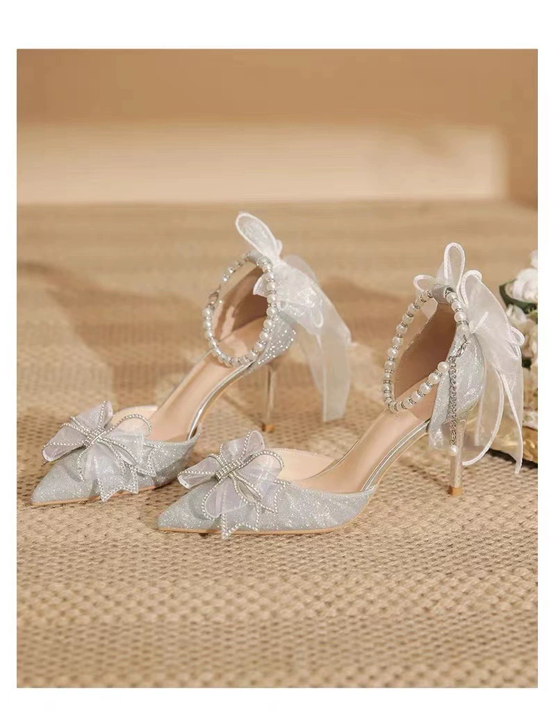 Wedding shoes with bow, 2025 years