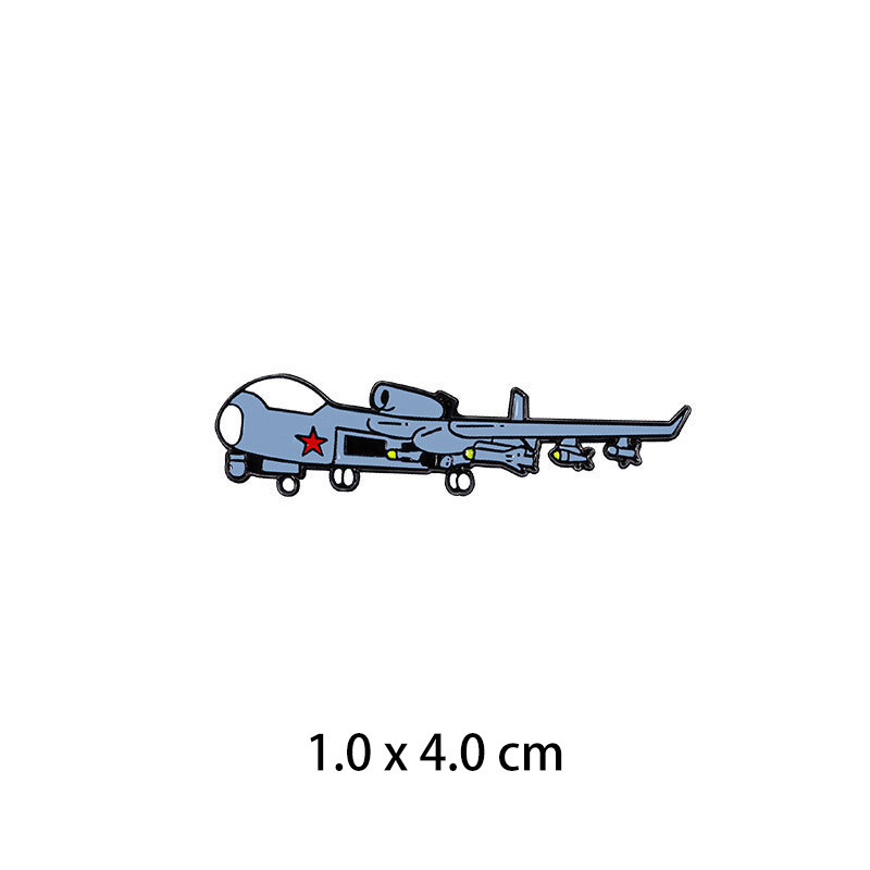 珠海軍事展示会金属バッジ機械式ウルフ HQ-19 地対空ミサイル J-35 戦闘機記念装飾ブローチ|undefined