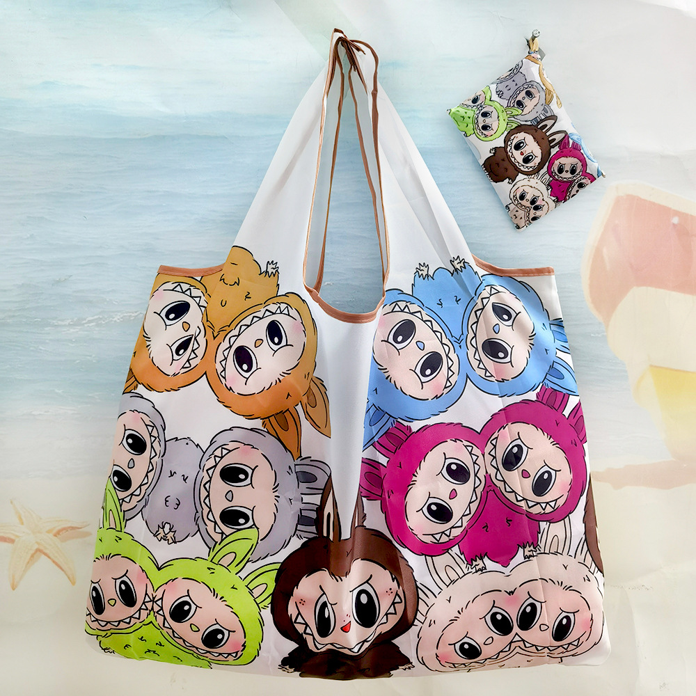 大型アニメスポット折り畳み環境保護レジ袋携帯袋が軽くて、野菜バッグを買って収納するファッションを繰り返している