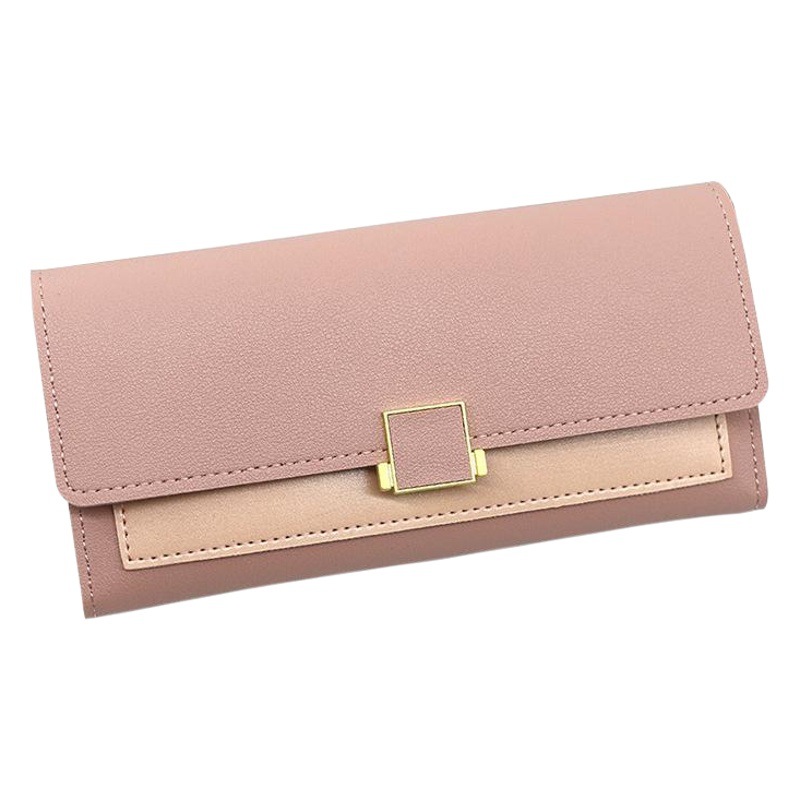 New Women's Wallet with Leather Pure Color Simple Long Style 70% off Women's Wallet Checkered Clutch Bag Coin Purse Wallet