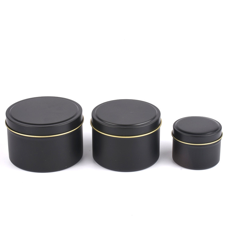 Tarro de vela especial transfronterizo Velas de aromaterapia Tarro de vela de hojalata de hojalata de oro multicolor Tarro vacío de hojalata de 2-8 onzas