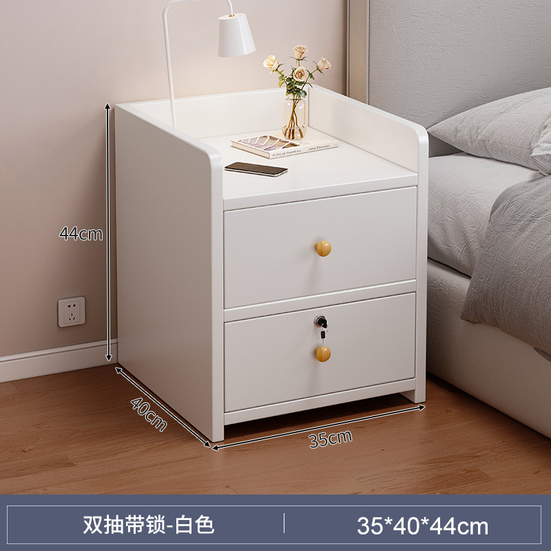 Mesa de cabezal de cama simple pequeño armario de almacenamiento doméstico armario de estante armario para habitaciones de alquiler de dormitorios