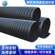 厂家供应HDPE钢带增强螺旋波纹管 波纹管钢带管 排水管塑钢缠绕管