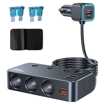 Car Charger 226W Fast Charging: Siqaret yandırıcısı