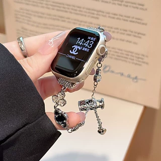 适用于applewatchs10/11苹果表带女款四叶草手链iwatch Ultra链条