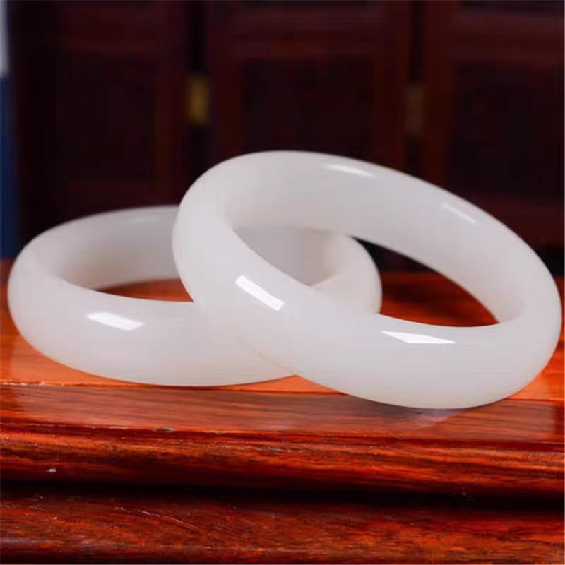 玉鐲廠家批發漢白玉手鐲10元地攤貨源玉石玉器珠寶文玩玉手鐲