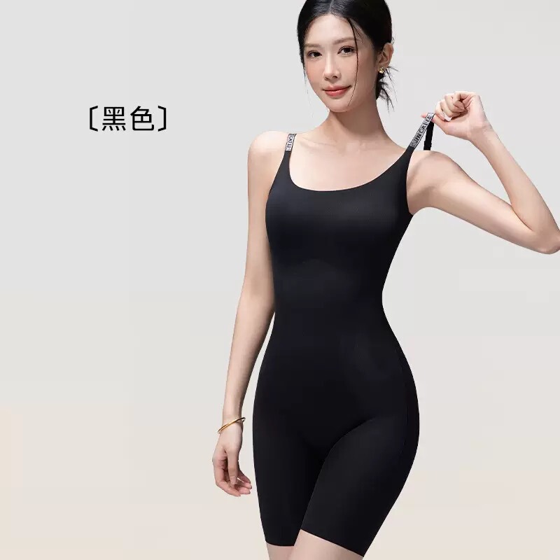 后脱式显瘦连体带胸垫塑身衣产后收腹束腰提臀高弹无痕打底美体衣|undefined