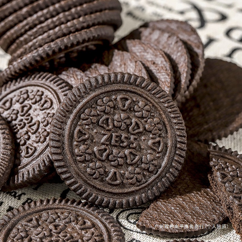 马来西亚进口zess杰思牌巧克力味饼干袋装网红小黑饼小吃休闲零食