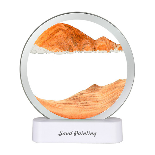 Quicksand Painting Night Light Creative Gift 3D Three-dimensional Hourglass Painting Decorative Atmosphere Light Home Desktop Dynamic Ornament Light