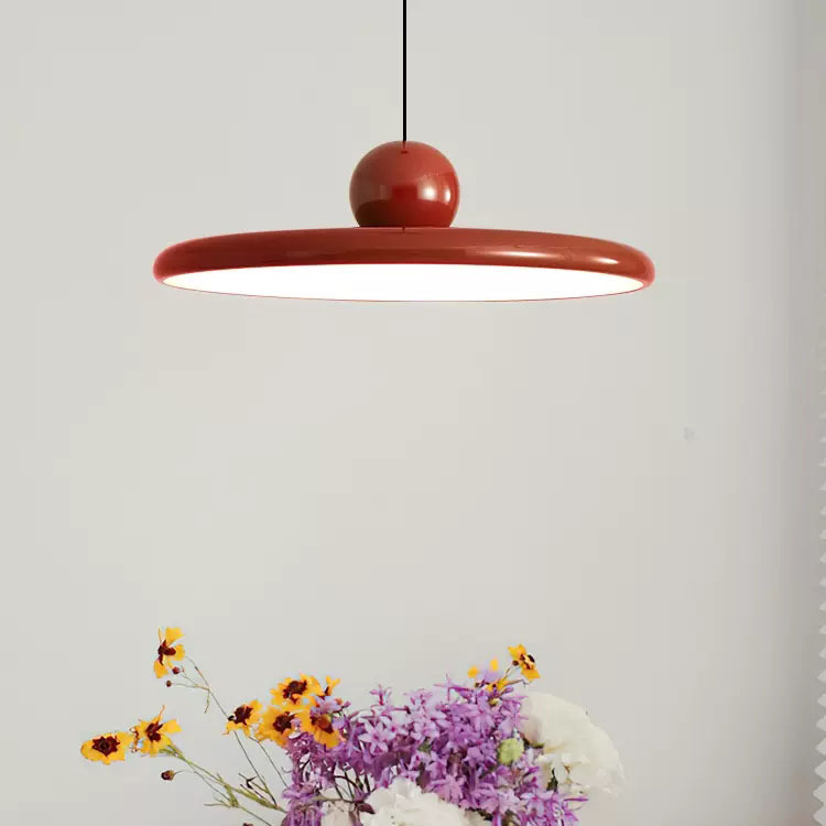 Araña de restaurante OVNI retro minimalista moderna, lámpara de estudio minimalista creativa nórdica, araña de estilo crema led