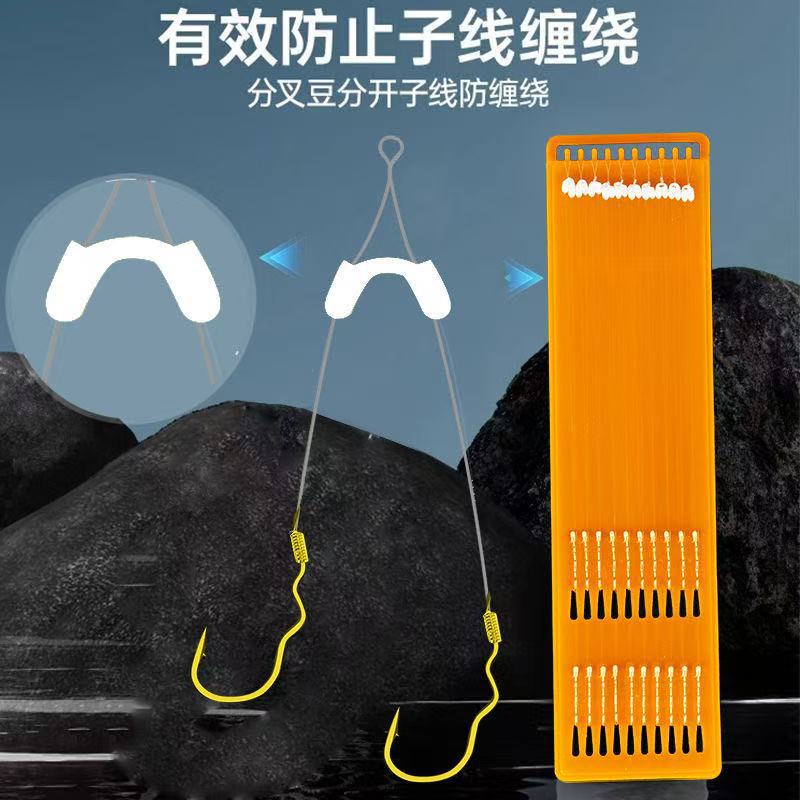 Anti-winding turn-over hook tied with finished sub-thread automatic double hook barbed carp carp carp carp anti-winding sub-thread hook Anti-winding turn-over hook tied with finished sub-thread automatic double hook barbed carp carp carp carp anti-winding sub-thread hook
