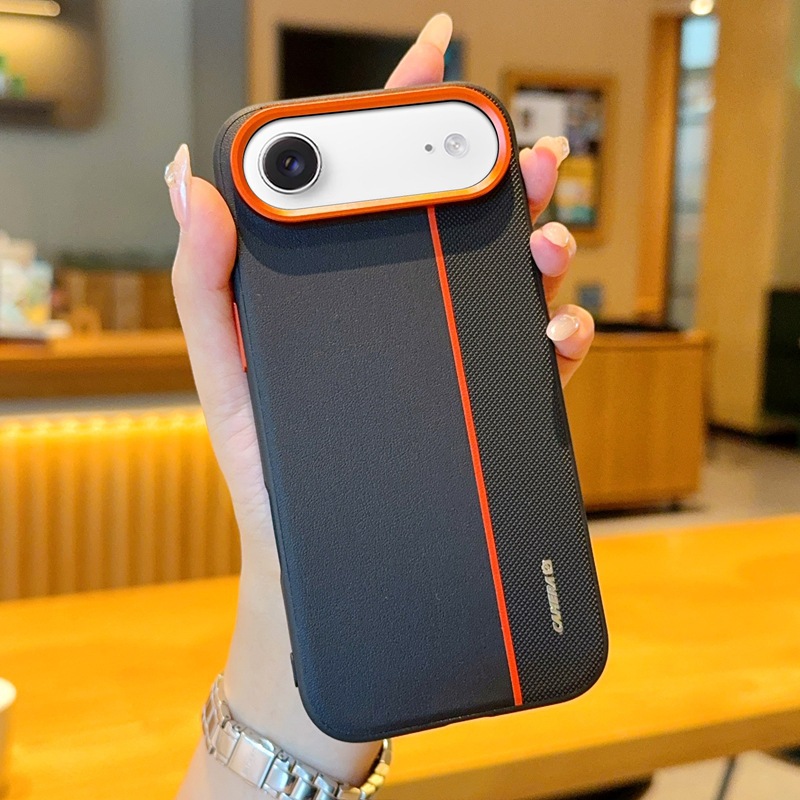 Aplicable para iPhone17ProMax oro armadura tres cubierta de naranja caja de teléfono de metal naranja lente cubierta de anillo de protección manzana 17 image 7