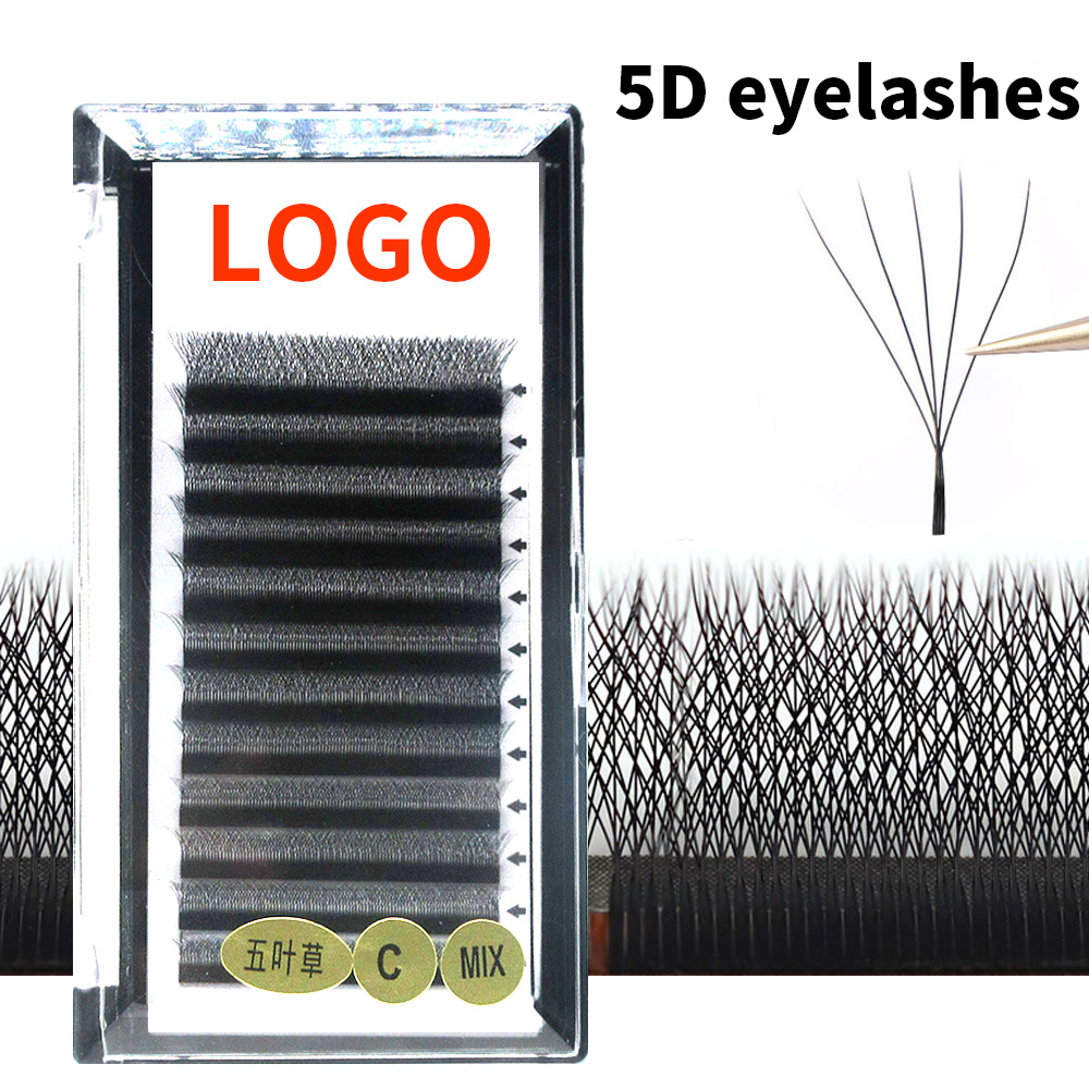 5D五叶草焦糖色嫁接睫毛yy三四叶草升级款浓密自然不散根黑色柔软|ms
