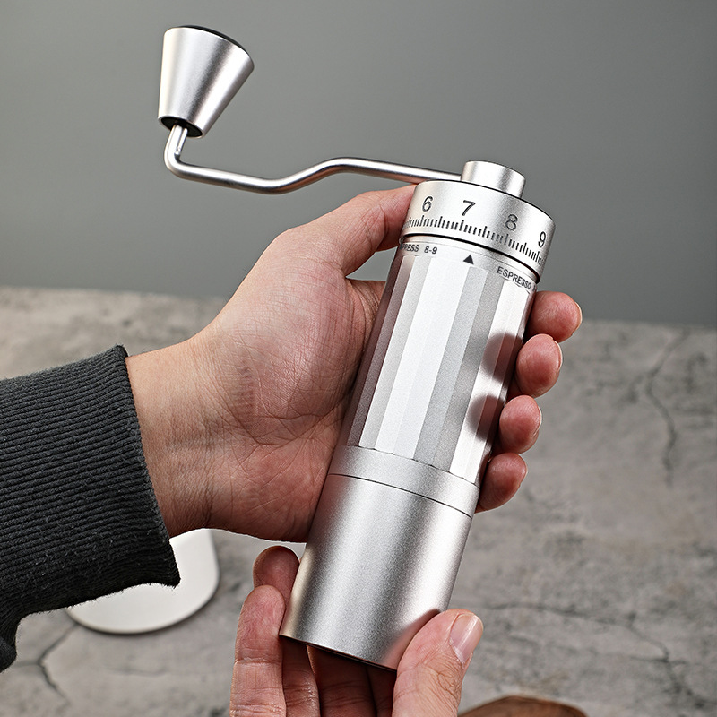 Cross-Border Hand Coffee Grinder Hand Coffee Grinder Coffee Machine Coffee Grinder Portable Steel Core Italian Small Household Coffee Machine Outdoor
