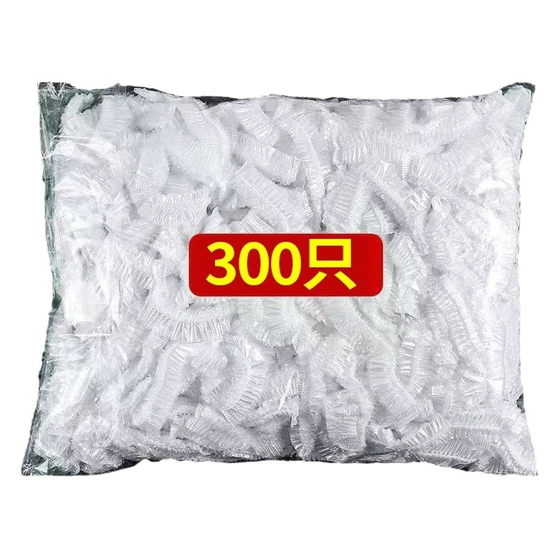 Wholesale 500 Pieces of Food-Grade Transparent Tear-Free Pe Plastic Household Refrigerator Fresh-Keeping Covers Disposable Cling Film Covers
