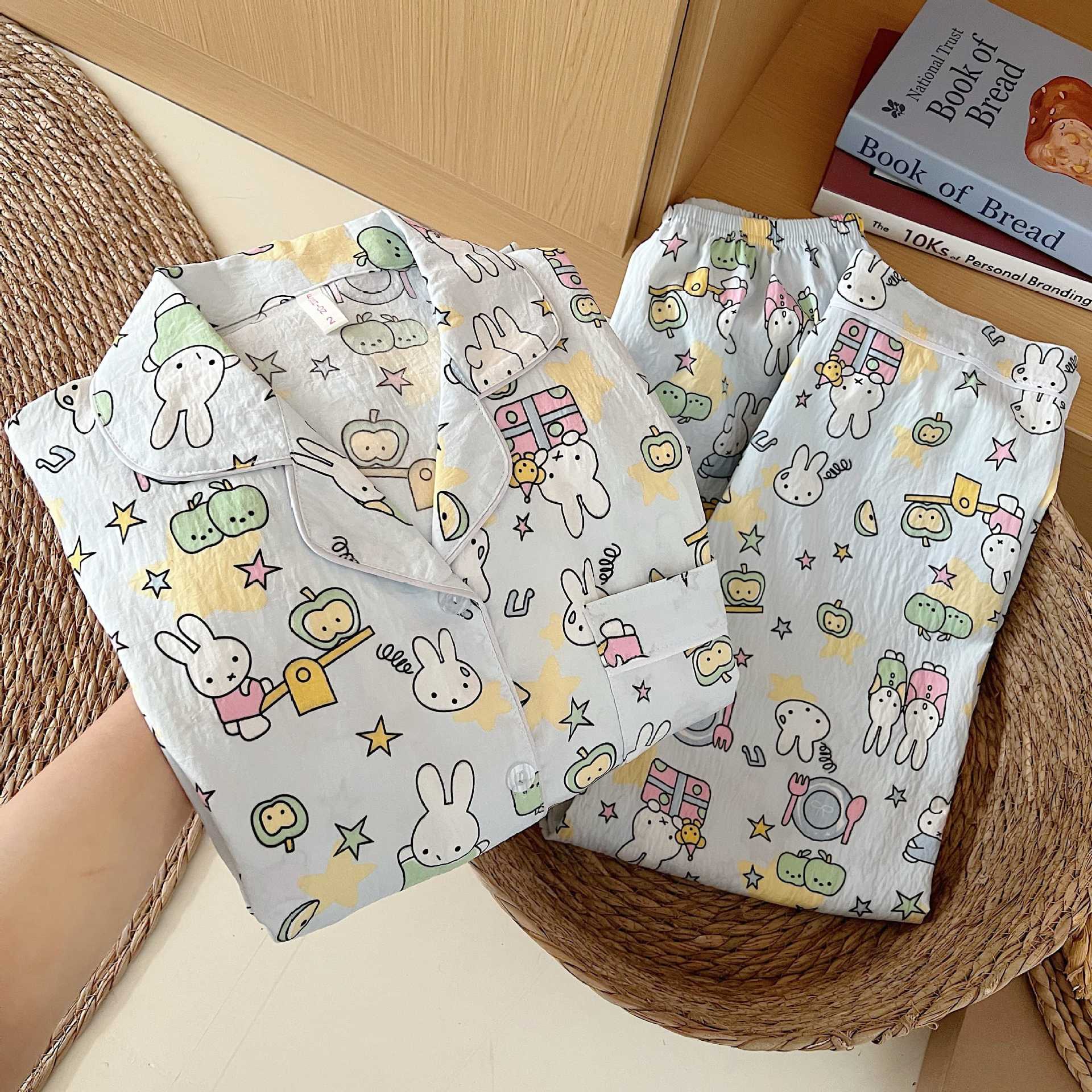 外国貿易クロスボーダー卸売クラウドコットン長袖ズボン 120 グラムパジャマ女性のための Xiaoxin 外で着用できるラペルカーディガンホーム服