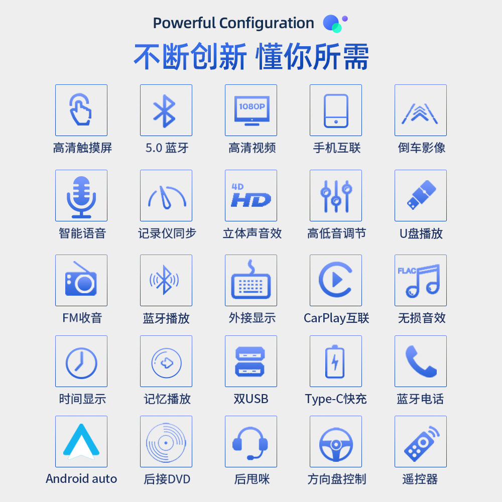 6.9 inch single spindle IPS touch screen car MP5 player Bluetooth reversing rear view built-in Carplay6288W