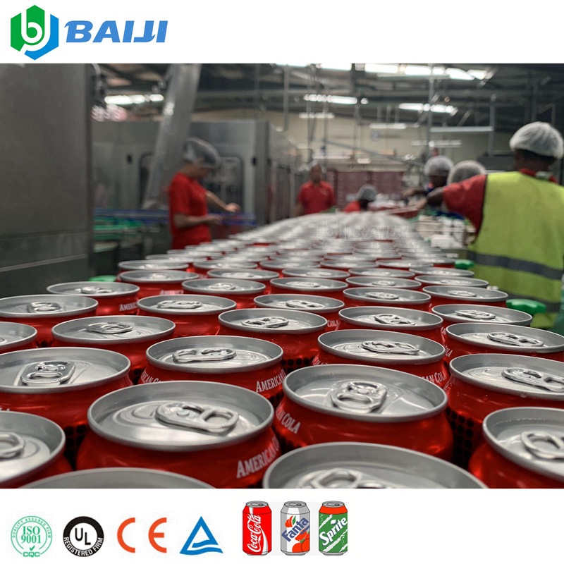 百吉 12000CPH全自动含气饮料加工设备 易拉罐汽水饮料灌装生产线