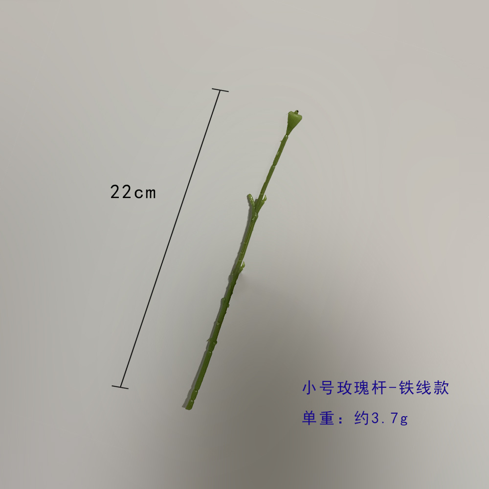 Malla de alambre de simulación Varilla de flor de rosa Varilla de flor de jabón de una sola rama Material hecho a mano Varilla de flor de alambre Fábrica de varilla de flor falsa al por mayor