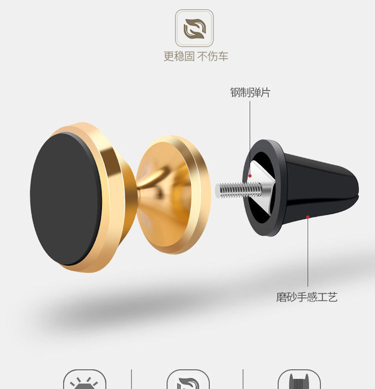 Wholesale Cross-Border Car Phone Holder, Strong Magnetic Car Phone Mount, Universal Magnetic Car Holder for Vehicle Use
