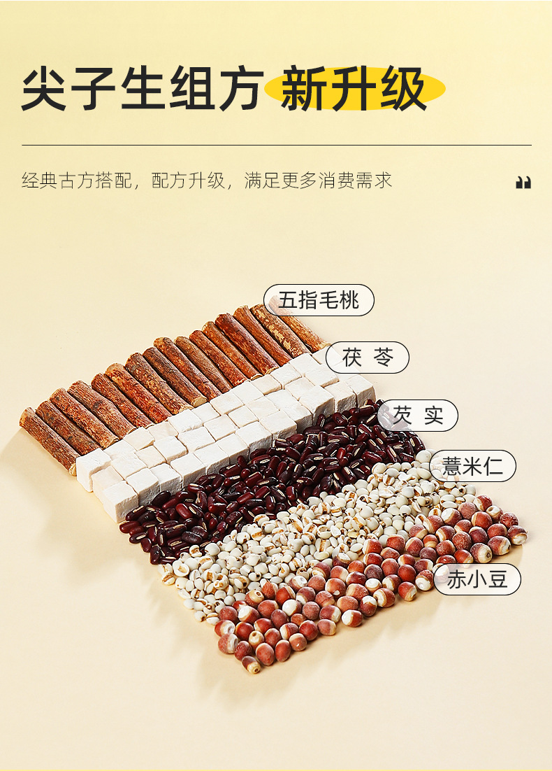 Wuzhimaotao Poria Herbal Tea Blend 120g 12 Bags Cold Brew Flower Tea key features