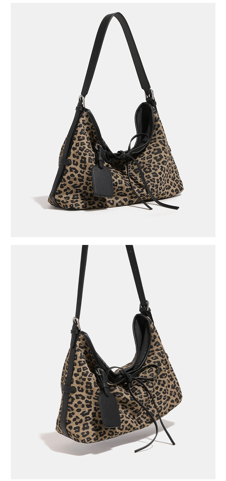Classic And Fashionable Shoulder Bag, Niche Design High-end Leopard Print Underarm Bag For Women 2024 Autumn And Winter New Retro Messenger Bag._voghion.com