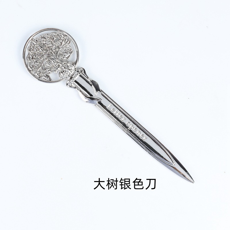 Cuchillo de apertura de cartas de metal sobre retro europeo y americano cuchillo de apertura de cartas de aleación de zinc cuchillo de apertura de documentos expresos fabricantes en stock