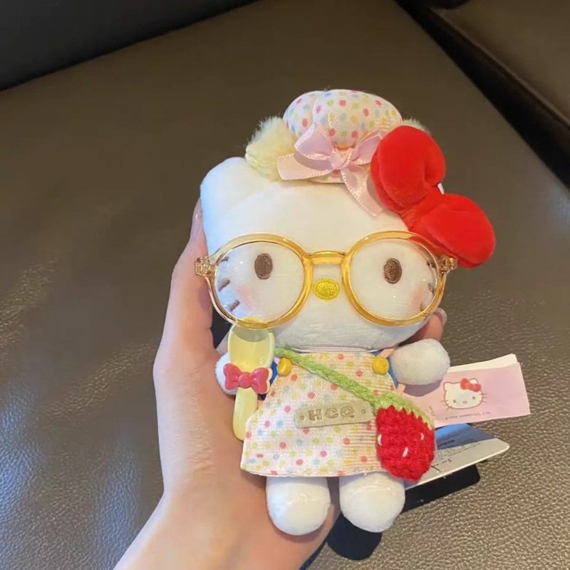 正版三丽鸥hellokitty包挂件可爱玩偶毛绒钥匙扣公仔diy生日礼物|undefined