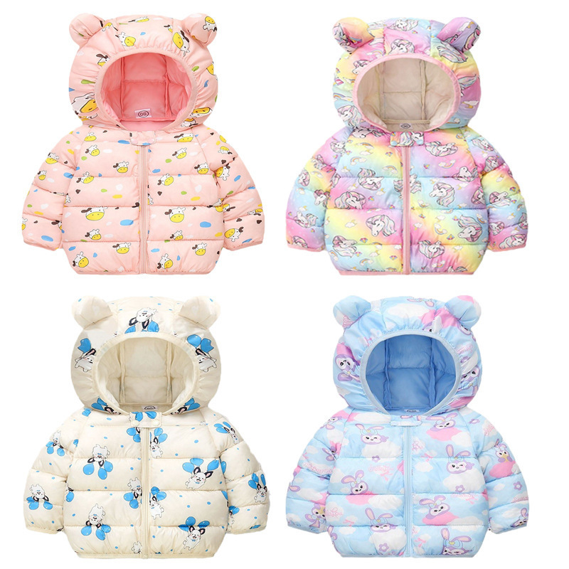 Ropa infantil de comercio exterior 2025 primavera, otoño, invierno, nuevo tipo de dibujos animados, ropa de algodón para niños, ropa de algodón para niños y niñas