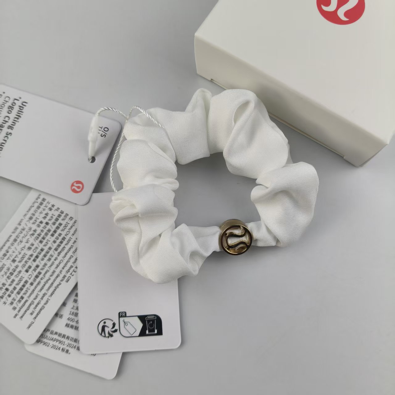 Lu's Ponytail Hair Tie Elastic Scrunchie Metal Logo Hair Accessory Lulu Hair Tie Wholesale Dropshipping