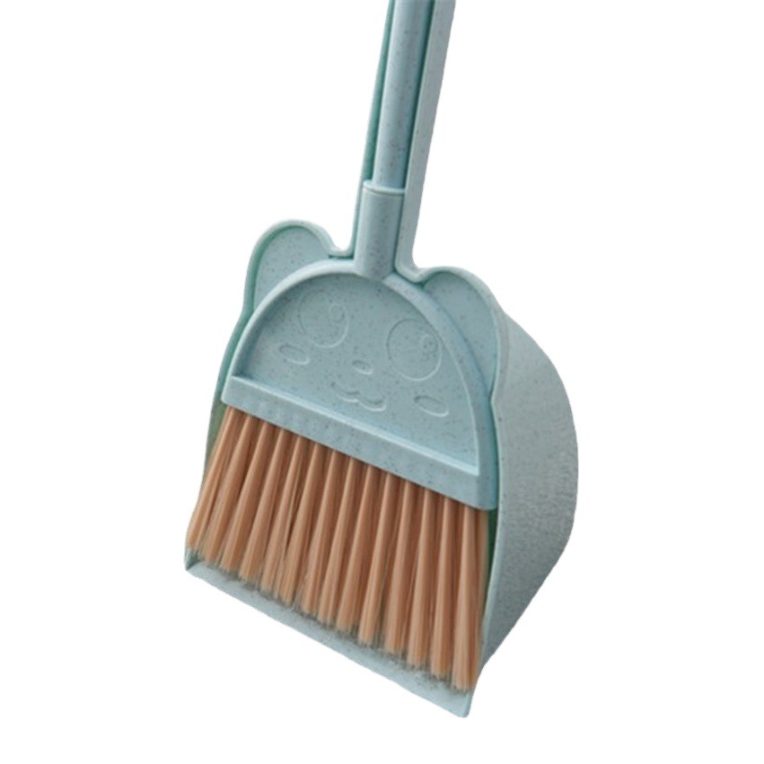 Los niños juegan a las casitas escoba de plástico Mini pequeña escoba recogedor cepillo de aprendizaje escoba herramienta Escoba de pelo suave combinación