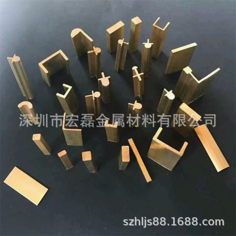 厂家现货H59黄铜排异型T型 C型 R型黄铜条 h62黄铜排按客户来图做