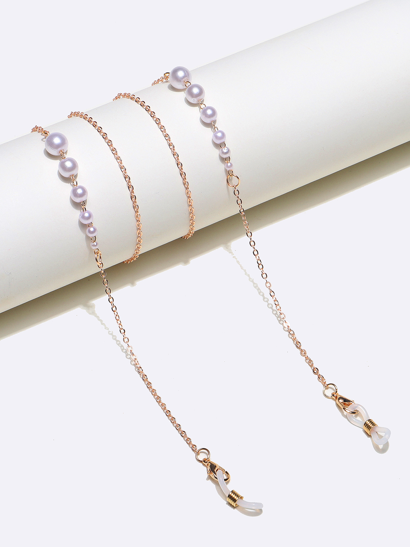 Fashion Simple Highlight Pearl Glasses Chain display picture 1