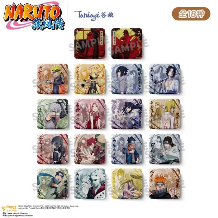 Authentic Naruto Blade Shadow Series Badge Blind Box Barji Sasuke Naruto Anime Two-Dimensional