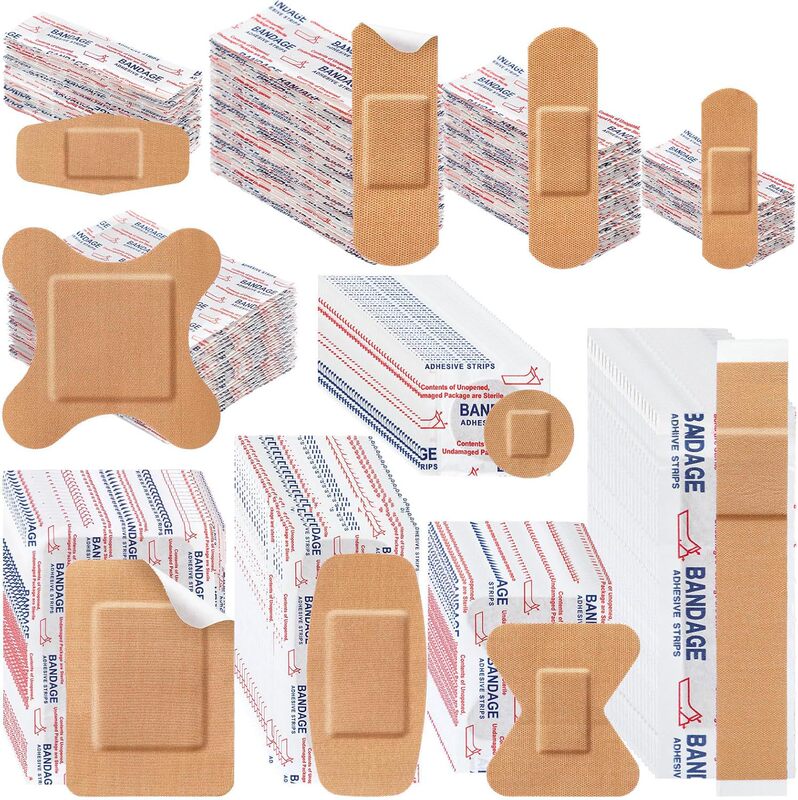 Cross-border e-commerce multi-specification breathable waterproof elastic cloth band-aid foreign trade export elastic band-aid English packaging