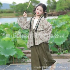 秋款上新女童汉服新中式儿童套装国风日常可穿三件套潮流风亲子装