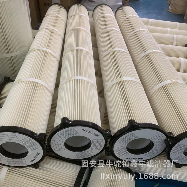 厂家供应新款方形喷砂机除尘滤筒 370*370*1000激光切割烟尘滤芯